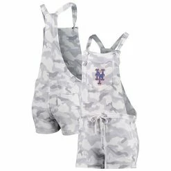 Best deal ❤️ Unbranded 👩 Women's Concepts Sport Gray New York Mets Camo Overall Romper 😉
