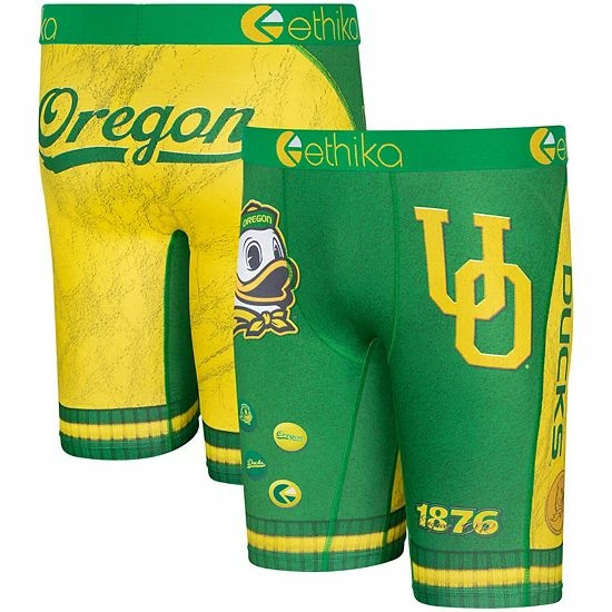 Wholesale 👏 Unbranded Youth Ethika Green/Yellow Oregon Ducks Collegiate Schoolin' Boxers Briefs 🎁