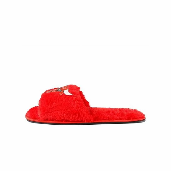 Cheapest ๐ Unbranded ๐ฉ Women's FOCO Red Chicago Bulls Rhinestone Fuzzy Slippers ๐ - Image 3