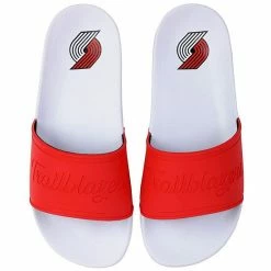 Deals ❤️ Unbranded 👩 Women's FOCO Portland Trail Blazers Script Wordmark Slide 🩴 Sandals 🎉