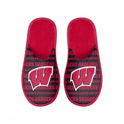 Flash Sale 💯 Unbranded Men's FOCO Wisconsin Badgers Scuff Logo Slide Slippers 🎁