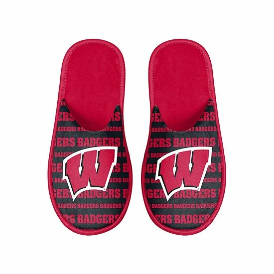 Flash Sale ๐ฏ Unbranded Men's FOCO Wisconsin Badgers Scuff Logo Slide Slippers ๐ - Image 2