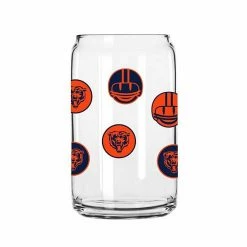 New 😍 Unbranded Chicago Bears 16oz. Smiley Can Glass ✔️