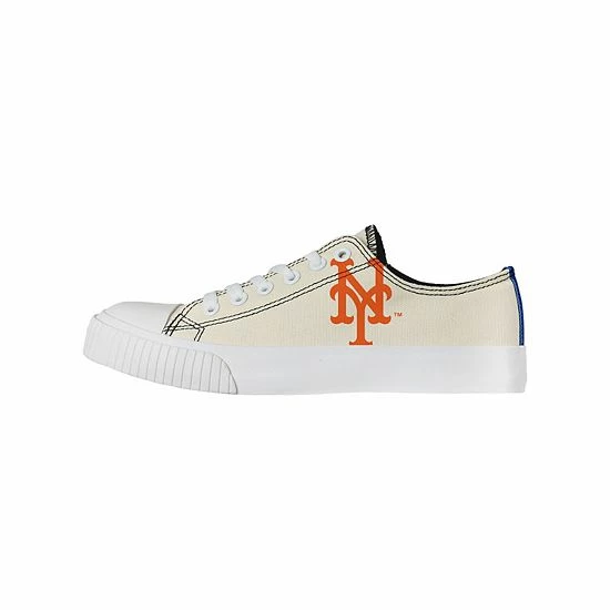 Hot Sale ๐คฉ Unbranded ๐ฉ Women's FOCO Cream New York Mets Low Top Canvas ๐ Shoes ๐งจ - Image 2