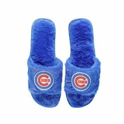 Outlet 🥰 Unbranded 👩 Women's FOCO Royal Chicago Cubs Rhinestone Fuzzy Slippers 😀