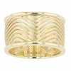Coupon 🎁 Unbranded 18k Gold Over Silver Chevron Pattern Ring ✨