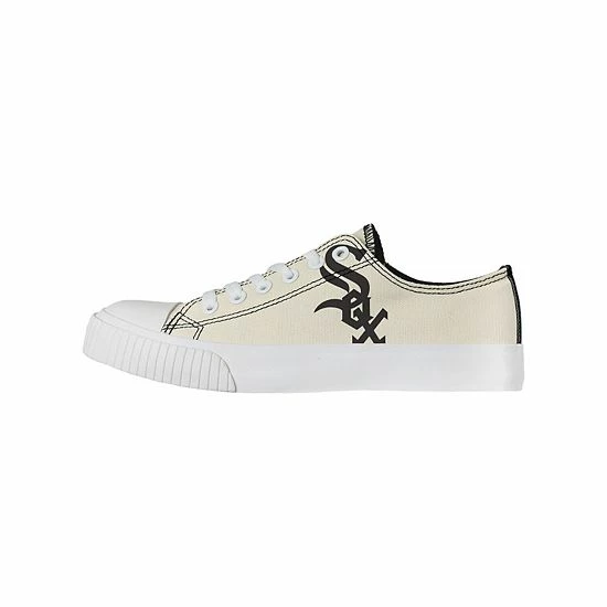 New 🥰 Unbranded 👩 Women's FOCO Cream Chicago White Sox Low Top Canvas 👟 Shoes 🎁