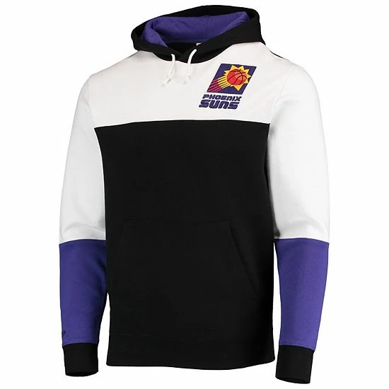 Best deal ⌛ Unbranded Men's Mitchell & Ness Black Phoenix Suns Hardwood Classics Fusion 2.0 Colorblock Pullover Hoodie 👏 - Image 2