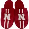 Best Sale 🥰 Unbranded Men's FOCO Nebraska Huskers Striped Team Slippers 🎁