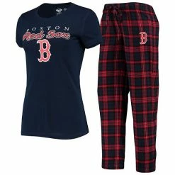 Best Pirce 🌟 Unbranded 👩 Women's Concepts Sport Navy/Red Boston Red Sox Lodge T-Shirt & Pants Sleep Set 🤩