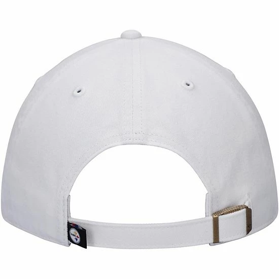 Budget 🥰 Unbranded Men's '47 White Pittsburgh Steelers Team Clean Up Adjustable Hat 🤩 - Image 5