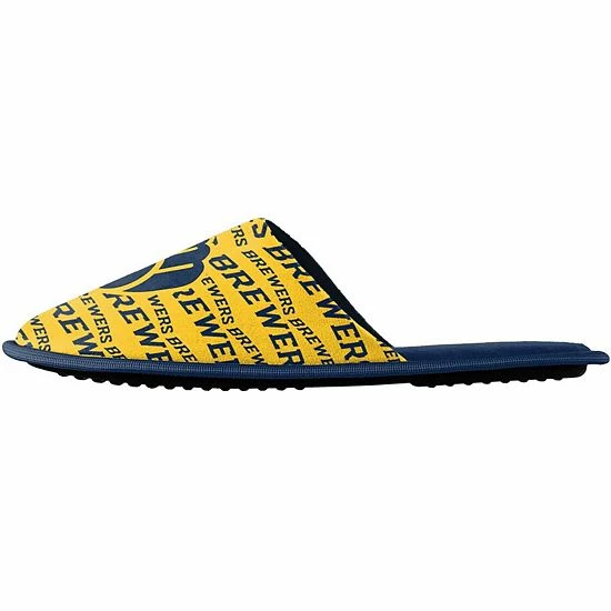 New ๐ Unbranded Youth FOCO Milwaukee Brewers Scuff Wordmark Slide Slippers ๐ - Image 3