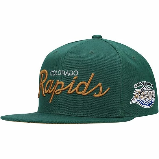 Hot Sale ๐คฉ Unbranded Men's Mitchell & Ness Green Colorado Rapids Historic Logo Since '96 Foundation Script Snapback Hat โ