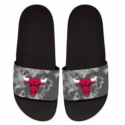 Flash Sale 🥰 Unbranded Unisex ISlide Chicago Bulls Acid Wash Motto Slide 🩴 Sandals 🎉