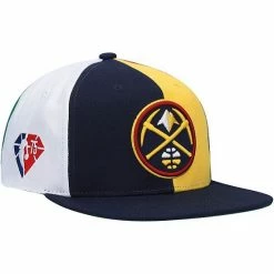 Coupon 👏 Unbranded Men's Mitchell & Ness Navy Denver Nuggets NBA 75th Anniversary What The? Snapback Hat 👍