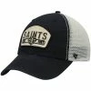 Deals ⭐ Unbranded Men's '47 Black New Orleans Saints Penwald Trucker Clean Up Snapback Hat 🔔