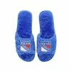 Flash Sale 😀 Unbranded 👩 Women's FOCO Royal New York Rangers Rhinestone Fuzzy Slippers ⌛