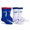 Promo 🛒 Unbranded LA Clippers Two-Pack Home & Away Uniform Crew 🧦 Socks 💯