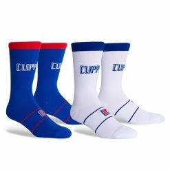 Promo 🛒 Unbranded LA Clippers Two-Pack Home & Away Uniform Crew 🧦 Socks 💯
