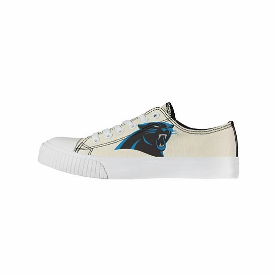 Promo 🔔 Unbranded 👩 Women's FOCO Cream Carolina Panthers Low Top Canvas 👟 Shoes 💯 - Image 2