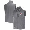 Cheap 🥰 Unbranded Men's NFL X Darius Rucker Collection By Fanatics Gray Kansas City Chiefs Polar Fleece Full-Zip Vest 😍