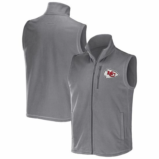 Cheap ๐ฅฐ Unbranded Men's NFL X Darius Rucker Collection By Fanatics Gray Kansas City Chiefs Polar Fleece Full-Zip Vest ๐ - Image 2