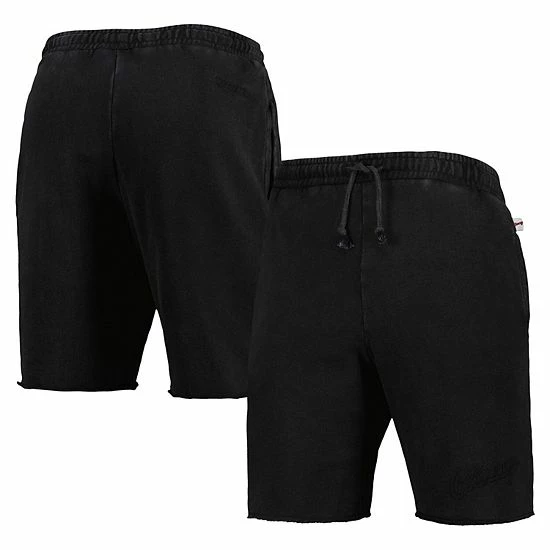 Best deal ⭐ Unbranded Men's Mitchell & Ness Black Chicago Bulls French Terry Tonal Fleece Shorts 🥰