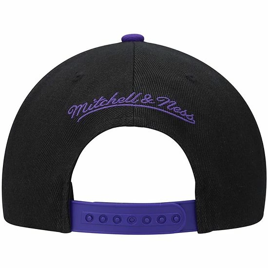 New ๐งจ Unbranded Men's Mitchell & Ness Black/Purple Los Angeles Lakers Hardwood Classics Gradient Wordmark Snapback Hat ๐ - Image 3