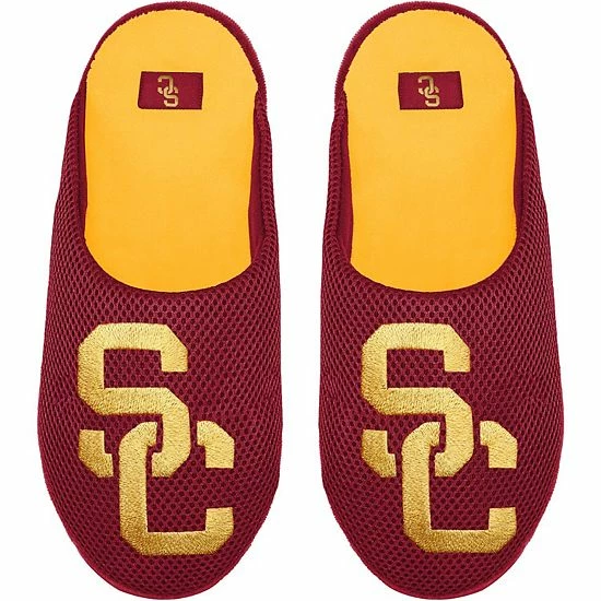 Discount 💯 Unbranded Youth FOCO USC Trojans Big Logo Colorblock Mesh Slippers 🧨