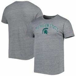 Best Sale 😍 Unbranded Men's League Collegiate Wear Heather Gray Michigan State Spartans 1965 Arch Victory Falls Tri-Blend T-Shirt 🧨