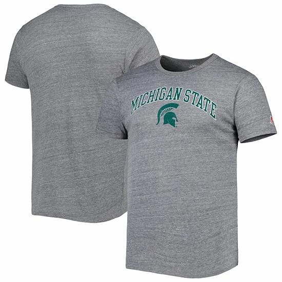 Best Sale ๐ Unbranded Men's League Collegiate Wear Heather Gray Michigan State Spartans 1965 Arch Victory Falls Tri-Blend T-Shirt ๐งจ