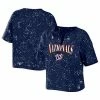 Cheapest ❤️ Unbranded 👩 Women's WEAR By Erin Andrews Navy Washington Nationals Notch Neck Tie-Dye T-Shirt 🛒