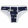 Buy 😉 Unbranded 👩 Women's Concepts Sport College Navy Seattle Seahawks Breakthrough Allover Print Knit Panties 🥰