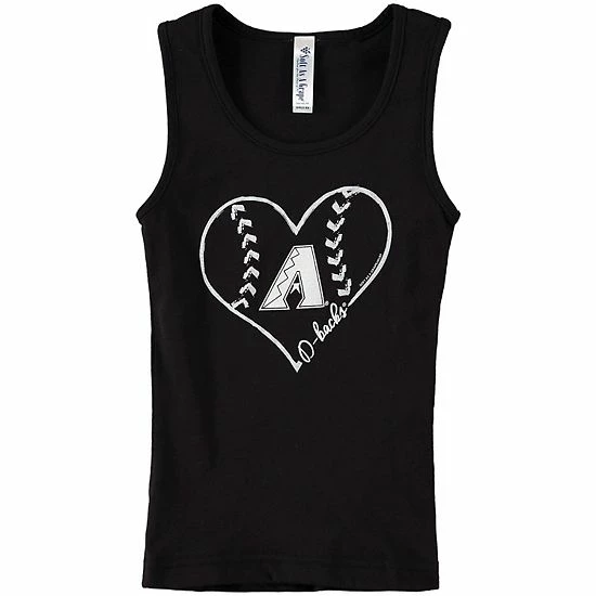 Coupon โค๏ธ Unbranded ๐ง Girls Youth Soft As A Grape Black Arizona Diamondbacks Cotton Tank Top ๐
