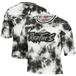 Wholesale 😀 Unbranded 👩 Women's Mitchell & Ness Black/White Toronto Raptors Hardwood Classics Tie-Dye Cropped T-Shirt 🌟