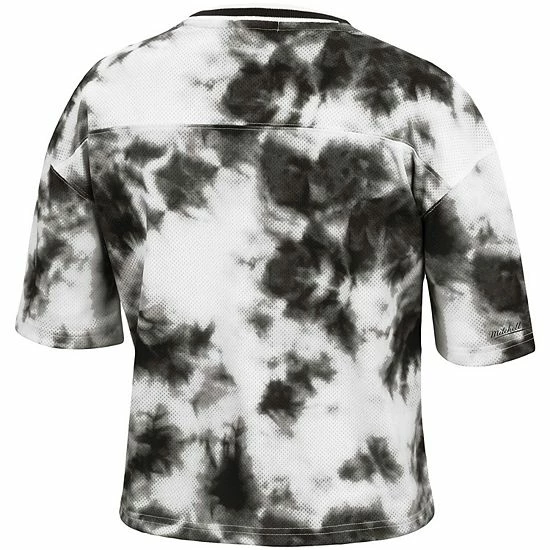 Wholesale ๐ Unbranded ๐ฉ Women's Mitchell & Ness Black/White Toronto Raptors Hardwood Classics Tie-Dye Cropped T-Shirt ๐ - Image 3