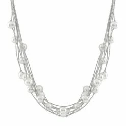 Cheap ⭐ Unbranded Sterling Silver Freshwater Cultured Keshi Pearl Cord Necklace 🌟