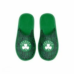 Budget 😍 Unbranded Youth FOCO Boston Celtics Scuff Wordmark Slide Slippers ⌛