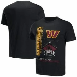 Best Pirce 🌟 Unbranded Men's NFL X Staple Black Washington Commanders World Renowned T-Shirt ✨