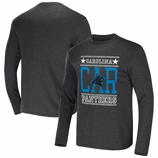 Best Sale ๐ Unbranded Men's NFL X Darius Rucker Collection By Fanatics Heathered Charcoal Carolina Panthers Long Sleeve T-Shirt ๐
