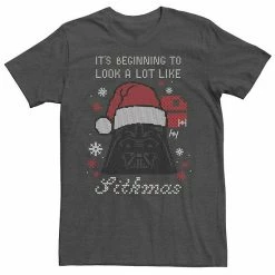 Best Sale 🤩 Unbranded Men's Star Wars Santa Vader A Lot Like Sithmas 🎁 Christmas Tee ✨