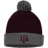Outlet ✔️ Unbranded Men's Top Of The World Maroon/Gray Texas A&M Aggies Core 2-Tone Cuffed Knit Hat With Pom ⭐