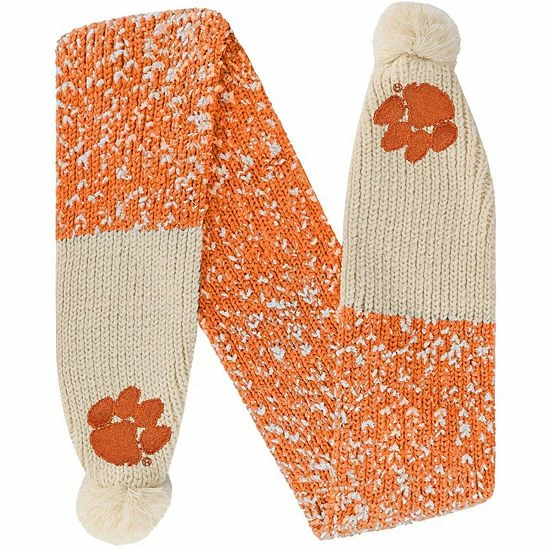Outlet ๐ Unbranded FOCO Clemson Tigers Confetti Scarf With Pom ๐
