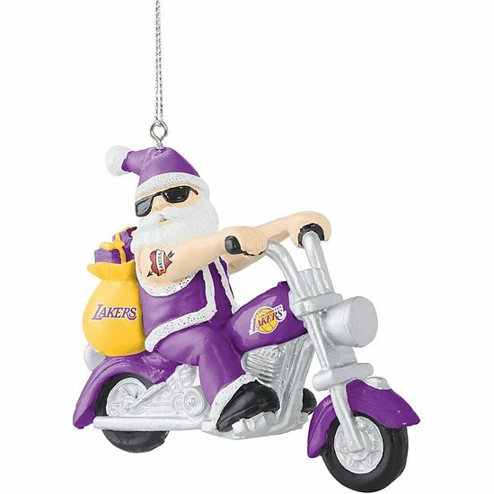 Best Pirce 😍 Unbranded FOCO Los Angeles Lakers Santa On A Motorcycle Ornament ⌛
