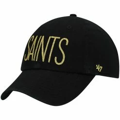 Best reviews of ✨ Unbranded 👩 Women's '47 Black New Orleans Saints Shimmer Text Clean Up Adjustable Hat 🧨