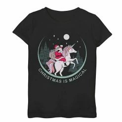Wholesale 😀 Unbranded 👧 Girls 7-16 "Christmas Is Magical" Santa Graphic Tee ⌛
