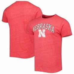 Buy ❤️ Unbranded Men's League Collegiate Wear Heather Scarlet Nebraska Huskers 1965 Arch Victory Falls Tri-Blend T-Shirt 😀