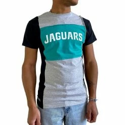 Budget 🎉 Unbranded Men's Refried Apparel Heather Gray Jacksonville Jaguars Sustainable Split T-Shirt 🎁