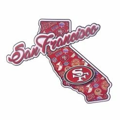 New ✔️ Unbranded FOCO San Francisco 49ers 10.5'' X 15'' Die-Cut State Sign 🌟