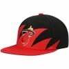 Coupon 🎉 Unbranded Men's Mitchell & Ness Black/Red Miami Heat Hardwood Classics Sharktooth Snapback Hat 🎉